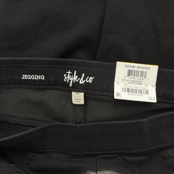 Style & Co. Petite Black Casual Pull-On Jeggings NWT - Picture 5 of 5